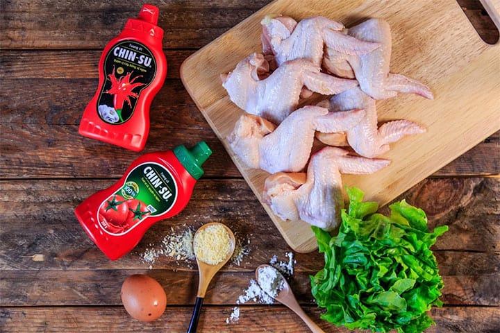 nguyên liệu làm cánh gà chiên giòn