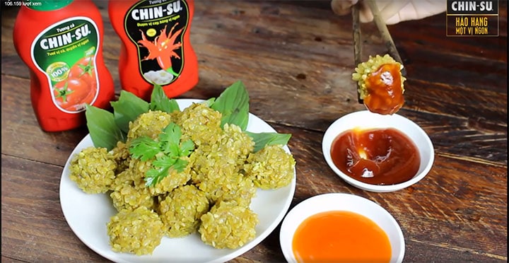 chả cá bọc cốm