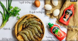 nguyên liệu làm chả cá bọc tôm