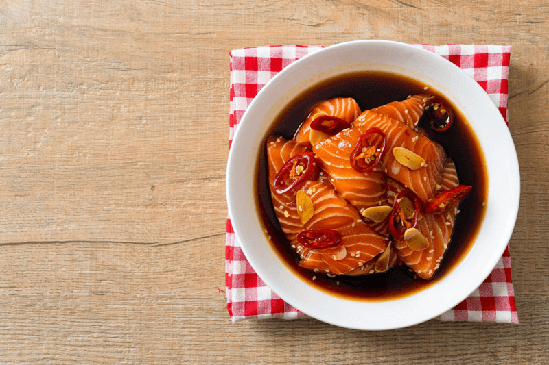 Cá hồi ngâm tương