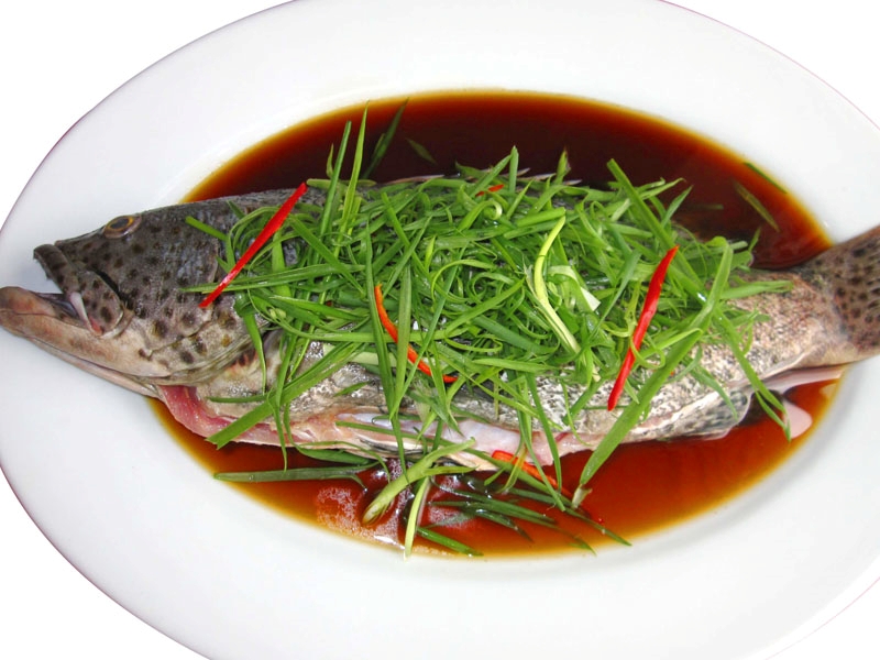 cá hấp nước tương