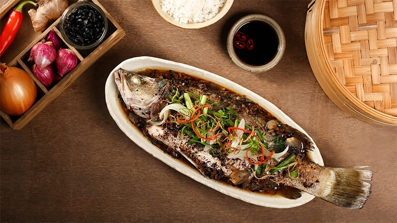 cá hấp nước tương
