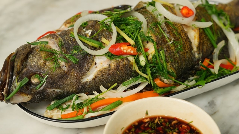 cá hấp nước tương