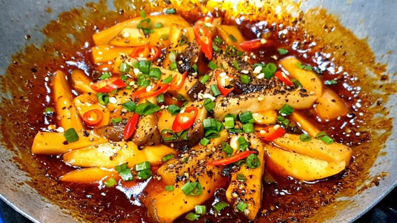 cách kho nấm đùi gà
