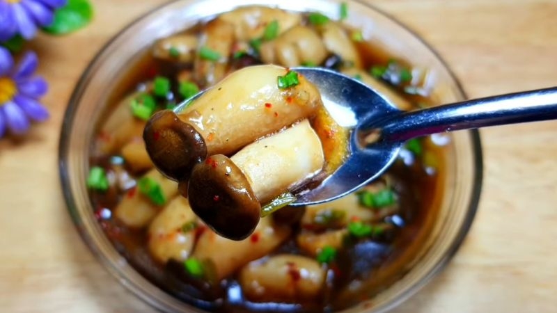 cách kho nấm đùi gà