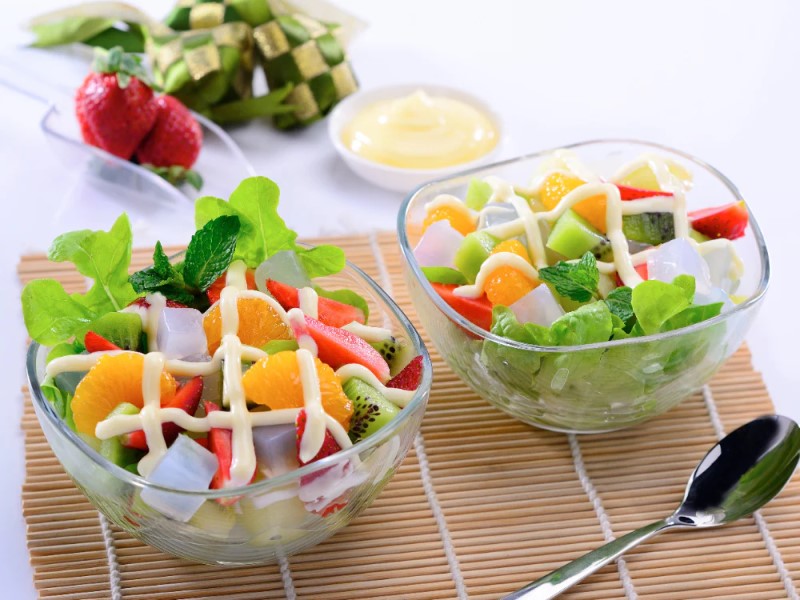 cách làm salad hoa quả trộn mayonnaise