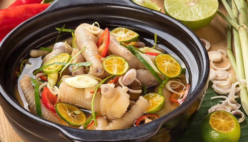 cách làm chân gà sả tắc