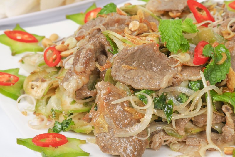 gỏi bò bop thấu