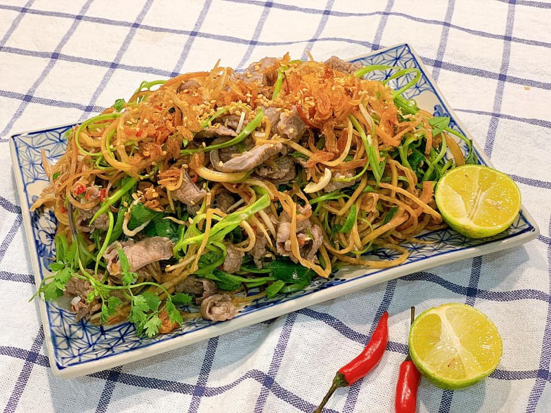 gỏi bò bop thấu
