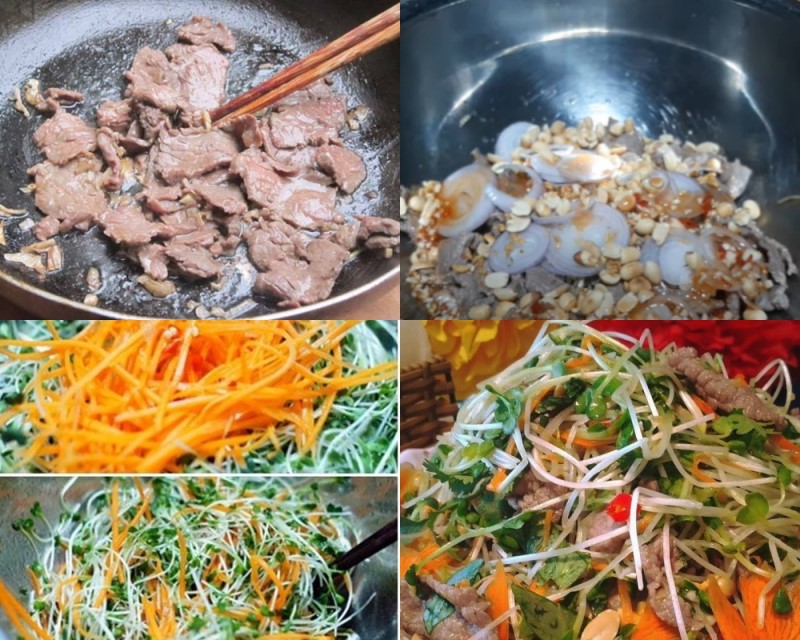 gỏi bò bop thấu