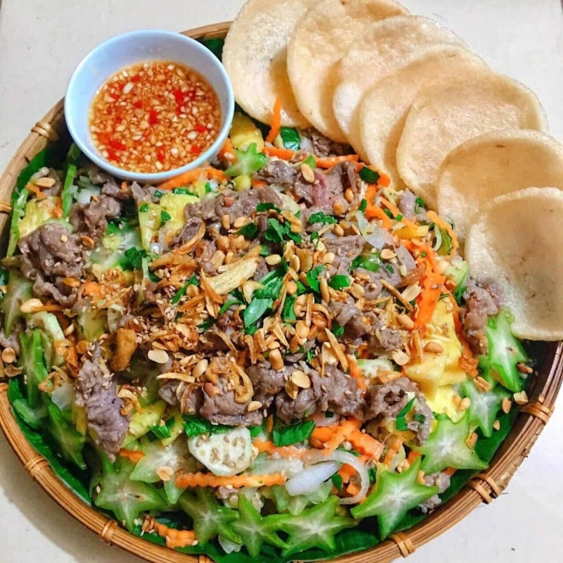 gỏi bò bop thấu