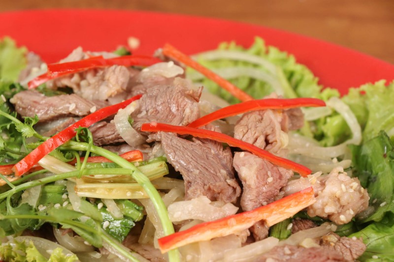 gỏi bò bop thấu