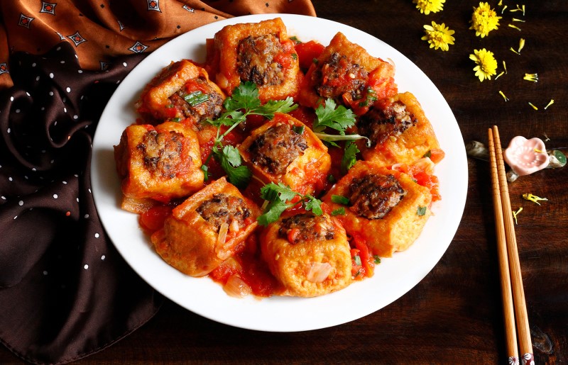 đậu hũ sốt cà chua