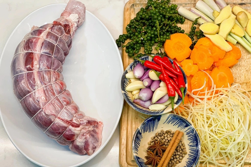 bắp bò ngâm nước tương