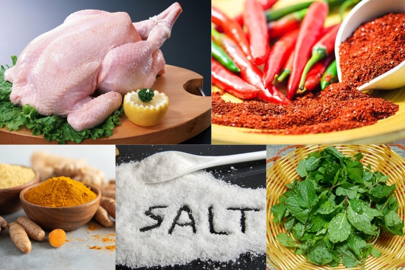 cách làm gà nướng muối ớt