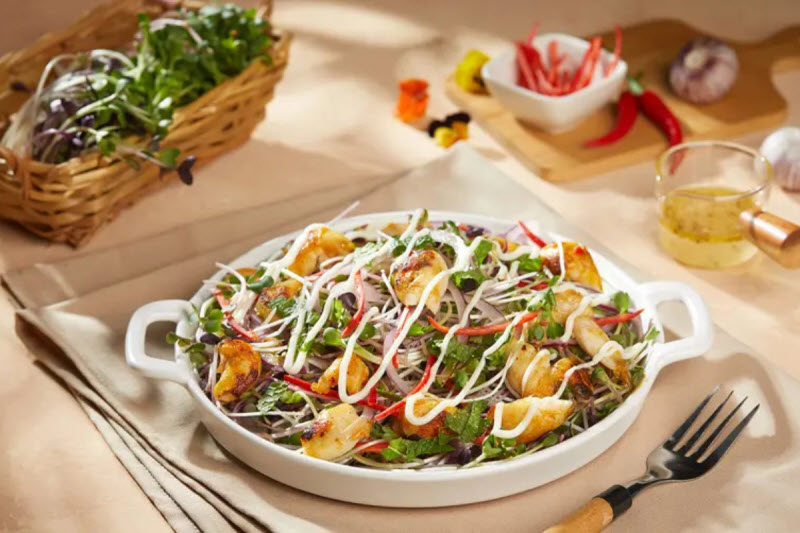 học cách làm salad rau mầm trộn mayonnaise