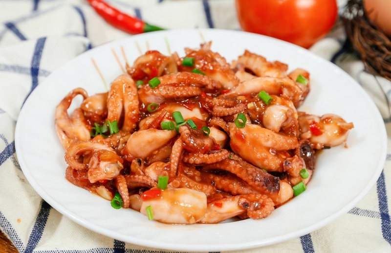 cách nấu bạch tuộc xào cay