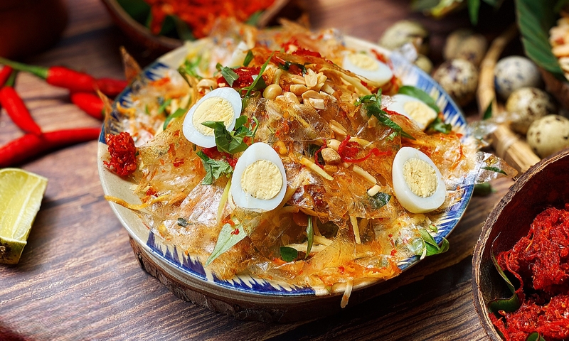 cách làm bánh tráng sa tế cay