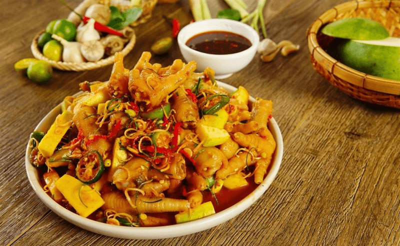 cách ngâm chân gà sả tắc