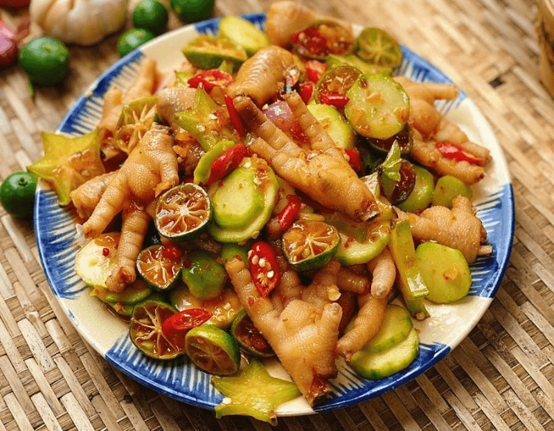 cách làm chân gà rút xương ngâm sả tắc