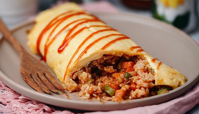 cơm chiên tương cà phủ trứng