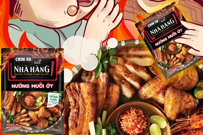 làm thịt nướng muối ớt với gói gia vị