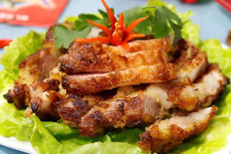 thịt ba rọi vàng nướng muối ớt