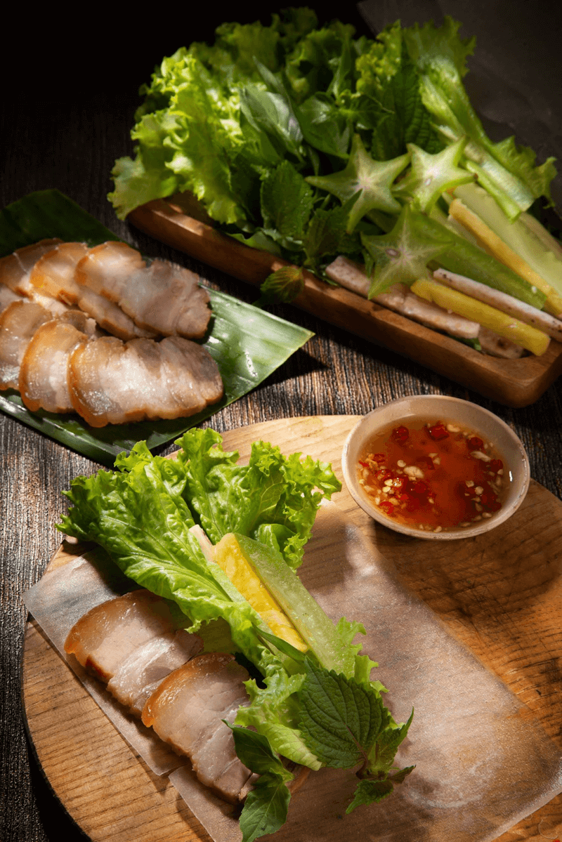 cách pha mắm nêm chấm bánh tráng cuốn thịt heo