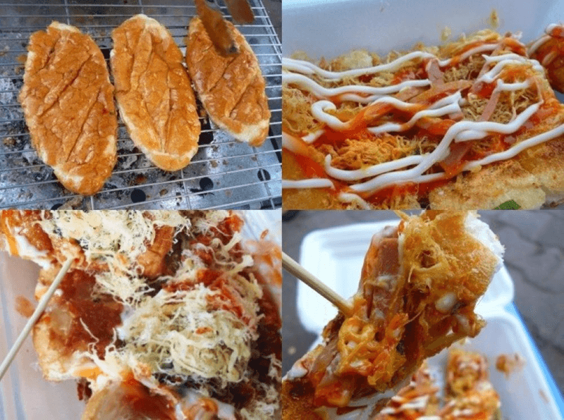 làm bánh mì nướng muối ớt