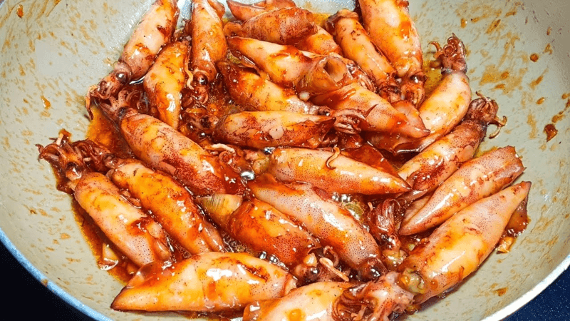 mực trứng chiên nước mắm đậm đà