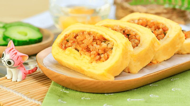 cách làm trứng cuộn cơm