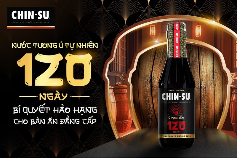 Với Nước tương CHIN-SU ủ tự nhiên 120 ngày, món nào cũng dậy vị ngon đậm đà khó cưỡng. Với Nước tương CHIN-SU ủ tự nhiên 120 ngày, món nào cũng dậy vị ngon đậm đà khó cưỡng.