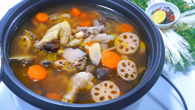 Nấu lẩu gà ngon