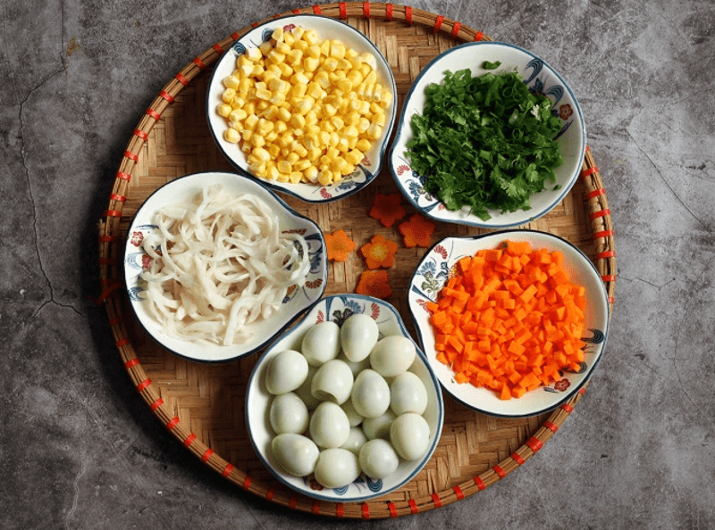 Nguyên liệu nấu món súp gà