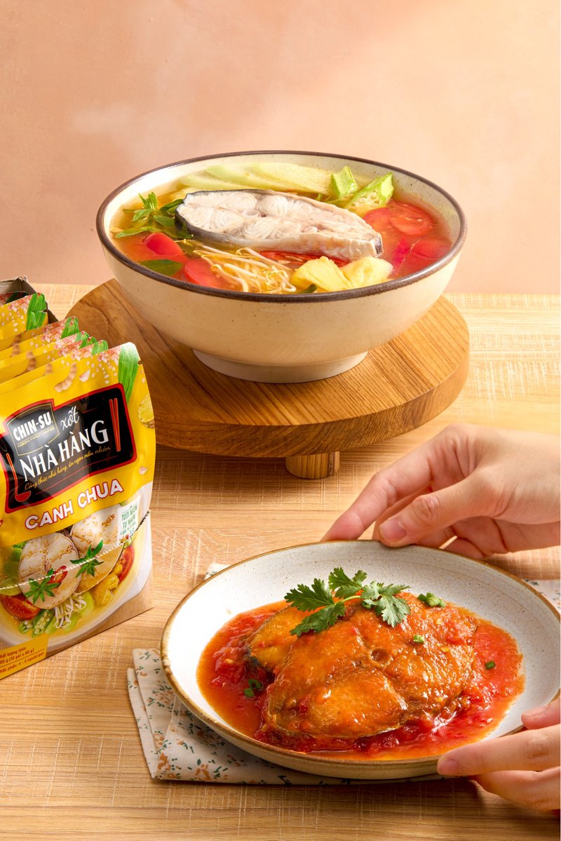Cùng CHIN-SU Xốt Nhà Hàng Canh Chua nâng tầm món canh cá nấu dọc mùng