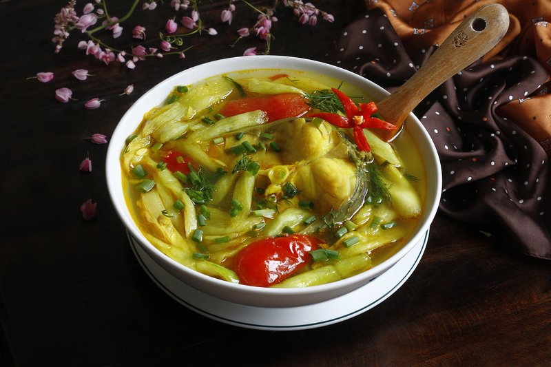 Canh cá dọc mùng kiểu Bắc