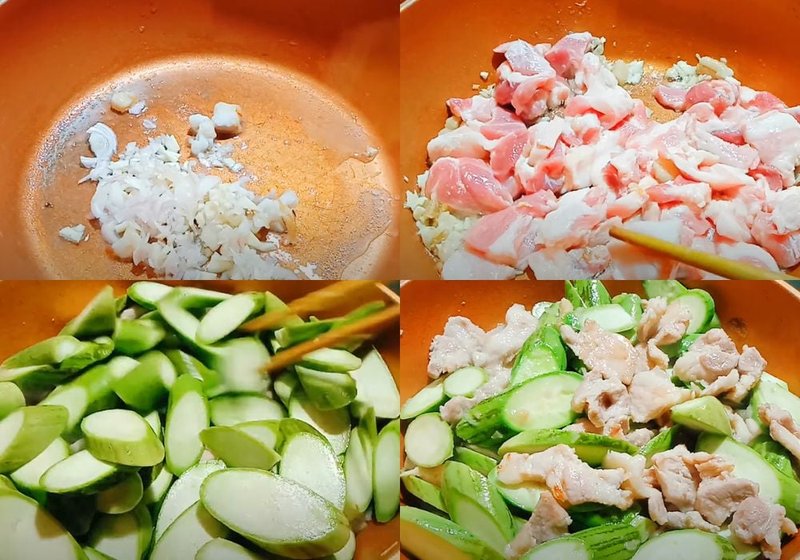 Các bước xào mướp với thịt heo rất đơn giản nhưng thành phẩm lại rất ngon miệng. cách làm mướp xào thịt heo đơn giản