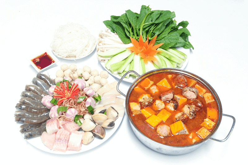 Cách nấu lẩu cá diêu hồng hải sản