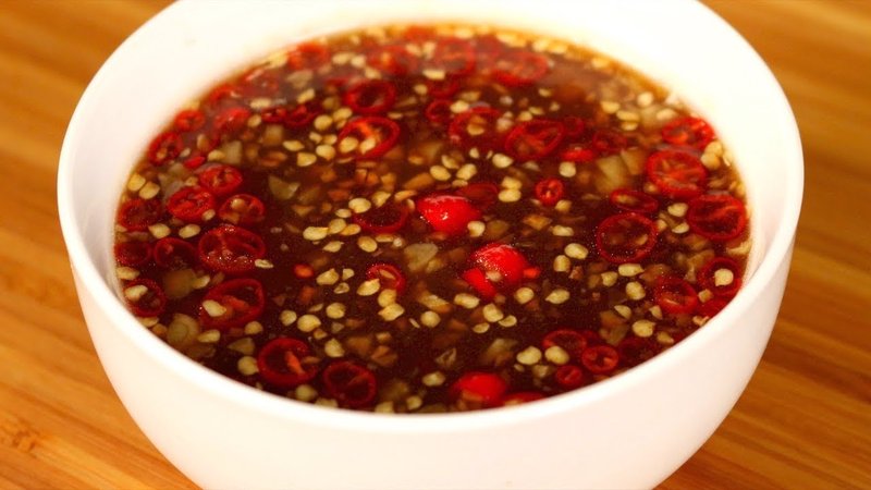 nước chấm mắm me gừng cay