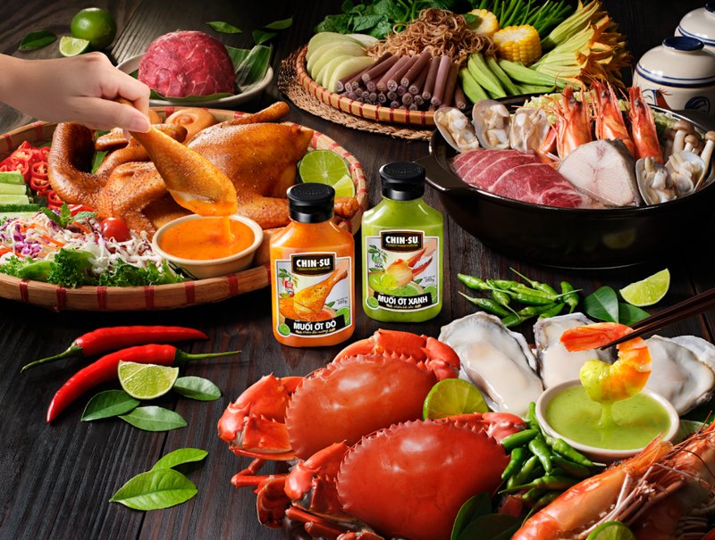 Xốt muối ớt xanh và muối ớt đỏ CHIN-SU