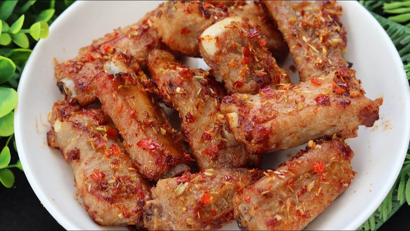  sườn non chiên nước mắm sả ớt