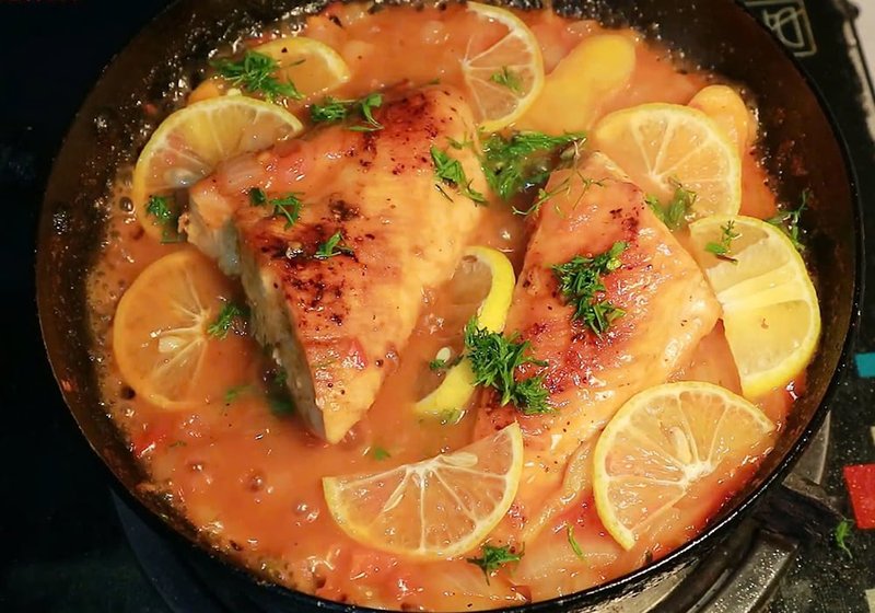 ức gà sốt chua ngọt từ chanh và mật ong