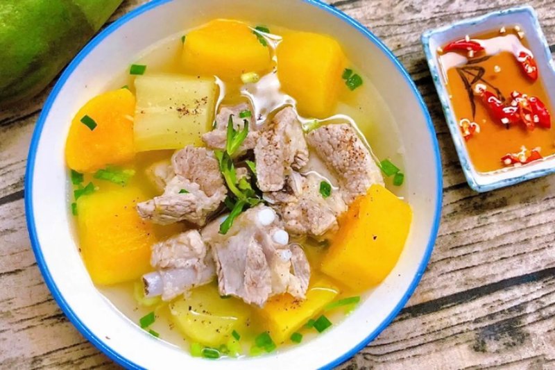canh đu đủ nấu xương
