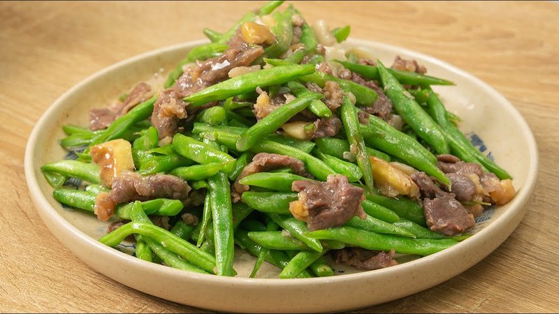 Đậu que xào thịt bò