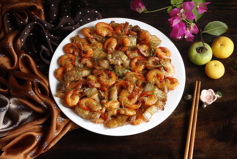 tôm thịt rim nước tương